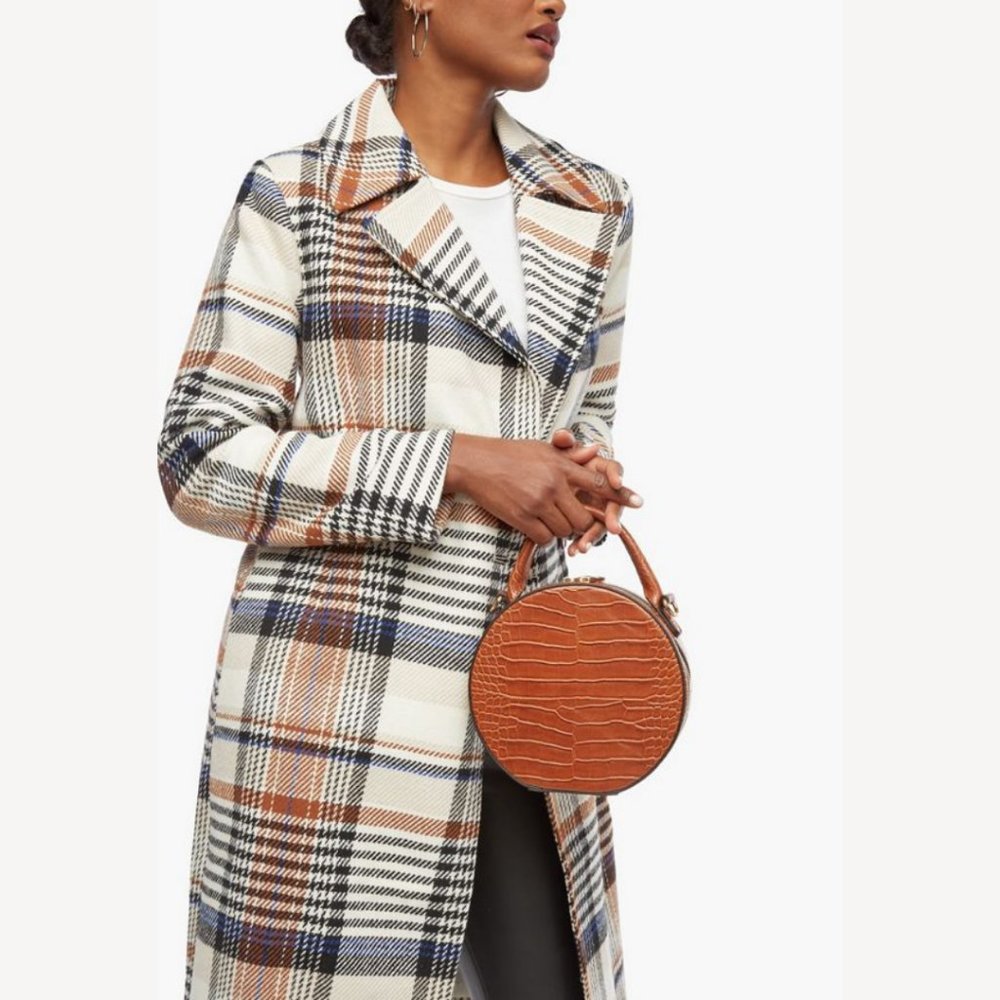 NWT Plaid Double Breasted Trench Coat - XXL - Picture 6 of 8